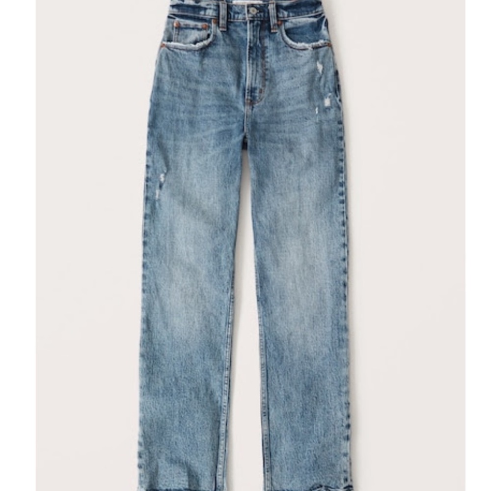 Abercrombie 90s Ultra High Rise Straight Jeans